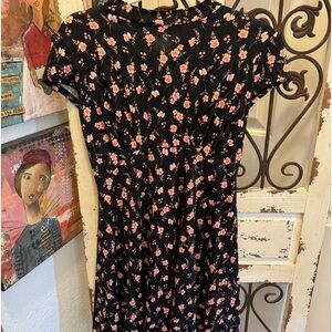LIKE NEW, MIAMI FLORAL A-LINE MINI DRESS.